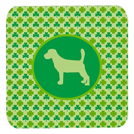 Carolines Treasures Beagle Lucky Shamrock Foam Coasters- Set of 4 SDK1012-C-FC
